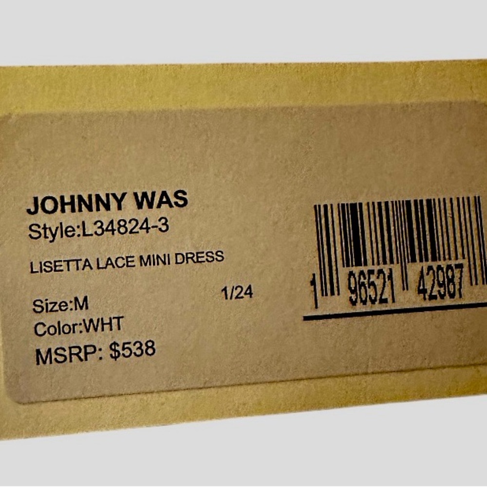 Johnny Was Lisetta Lace Mini Dress Size Medium. - Picture 6 of 6